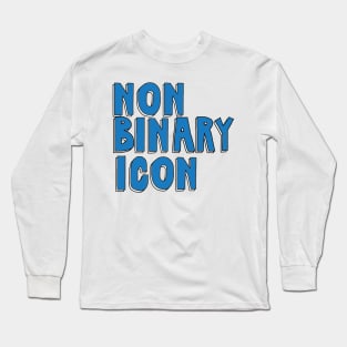 Nonbinary Icon (Blue) Long Sleeve T-Shirt